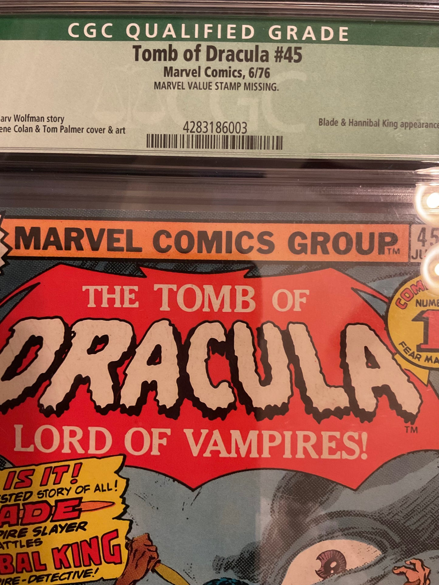 Marvel Comics Tomb of Dracula, vol.1, #45 CGC Graded 8.0