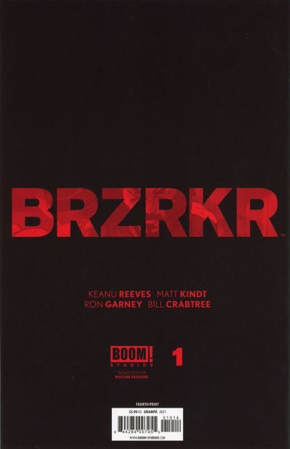 Boom Studiod BRZRKR Issue 1, #1BW Foil cover