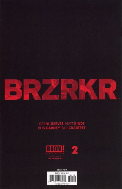 Boom Studios BRZRKR Issue 2, #2L