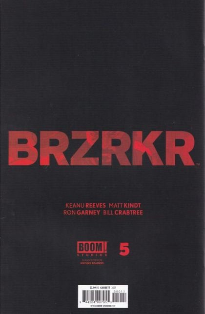 Boom Studios BRZRKR Issue 5; #5A - Lee Garbett regular