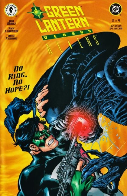 DC Comics / Dark Horse Comics Green Lantern vs. Aliens set, issues 1 to 4