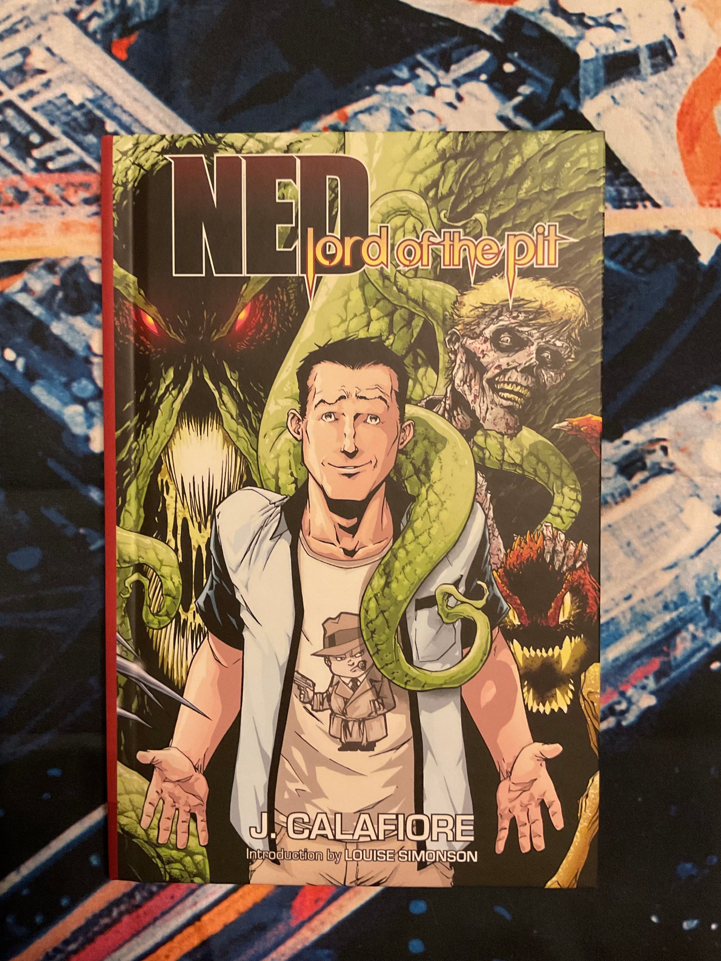 SIGNED, NED LORD OF THE PIT HARDCOVER J. CALAFIORE PAINFULLY NORMAL PRODUCTIONS - collectible