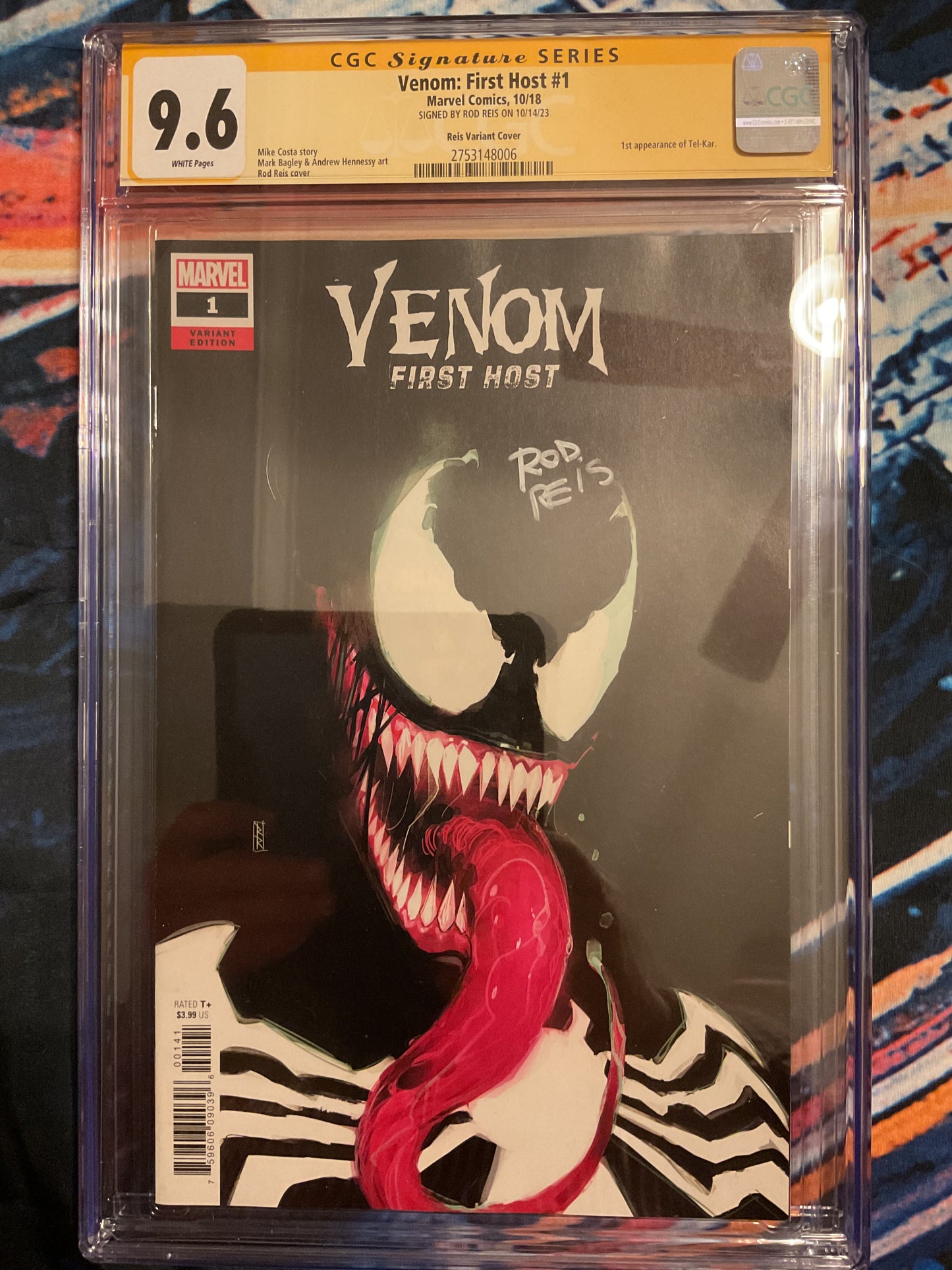 Marvel Comics Venom : First Host #1D CGC Graded 9.6, signed by Rod Reis