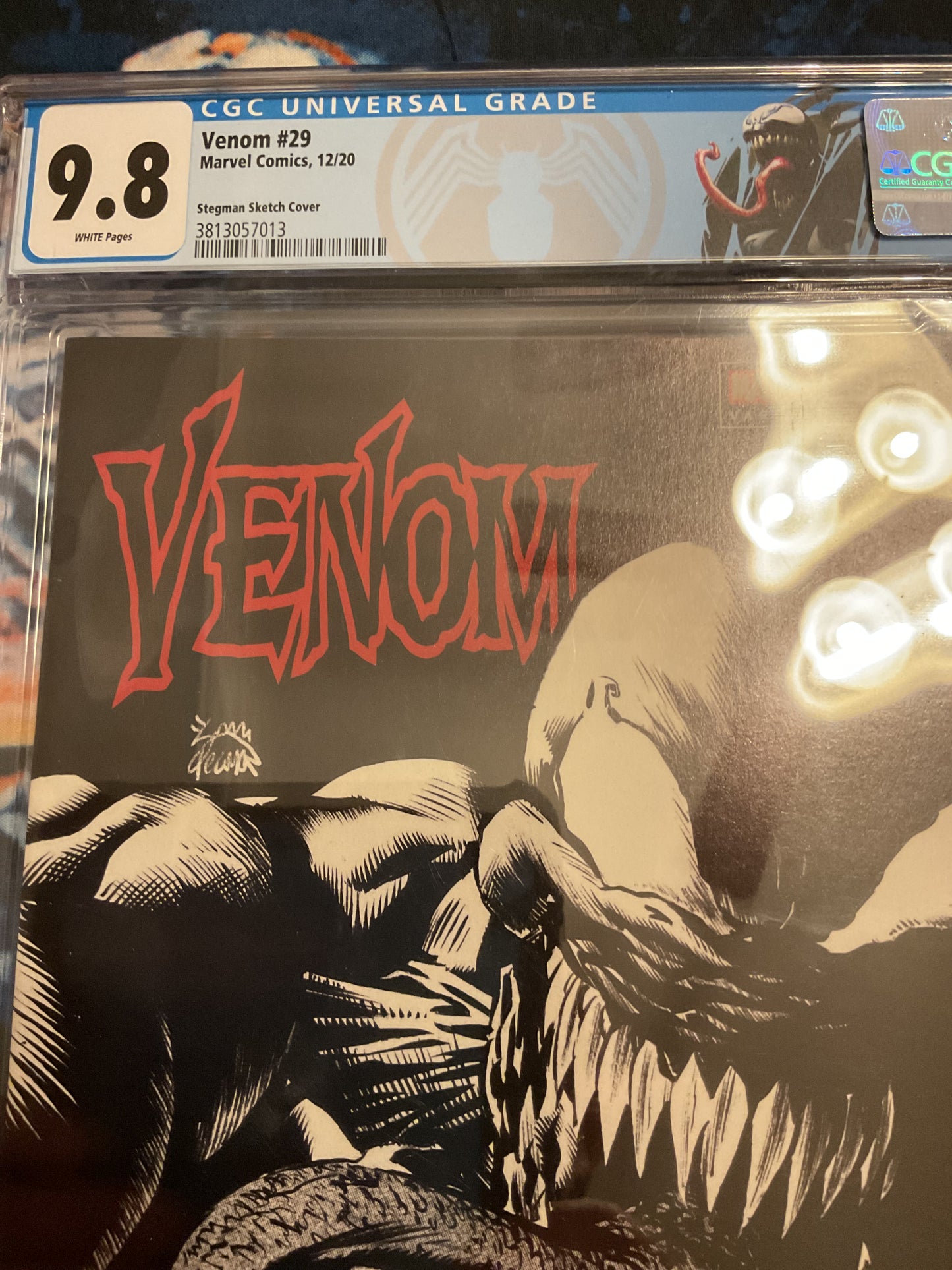 Marvel Comics Venom, vol. 4 #29E, CGC Graded 9.8 Ryan Stegman Sketch cover