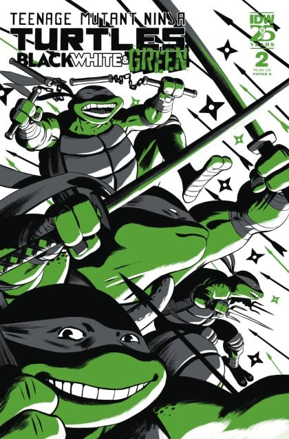 IDW Publishing, Teenage Mutant Ninja Turtles : Black, White & Green #2A - Javier Rodriguez cover