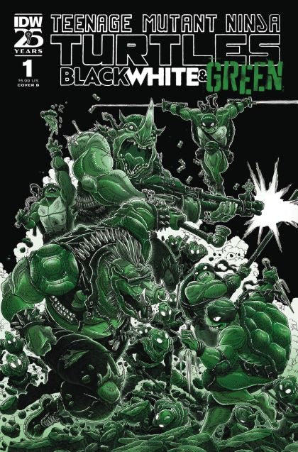 IDW Publishing, Teenage Mutant Ninja Turtles : Black, Whte & Green #1B - James Stokoe variant