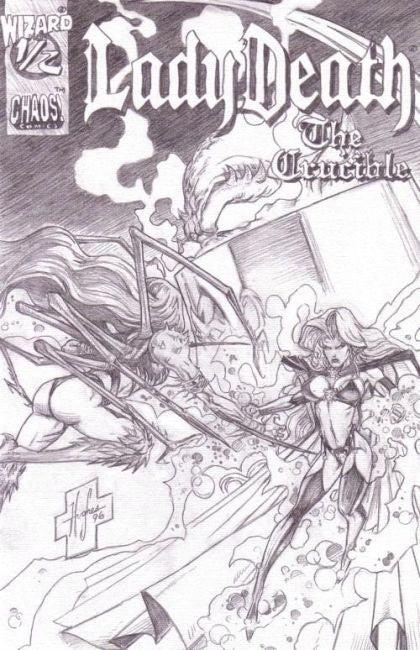 Chaos! Comics Lady Death : The Crucible - Wizard Cloth Cover (#1/2 -B)