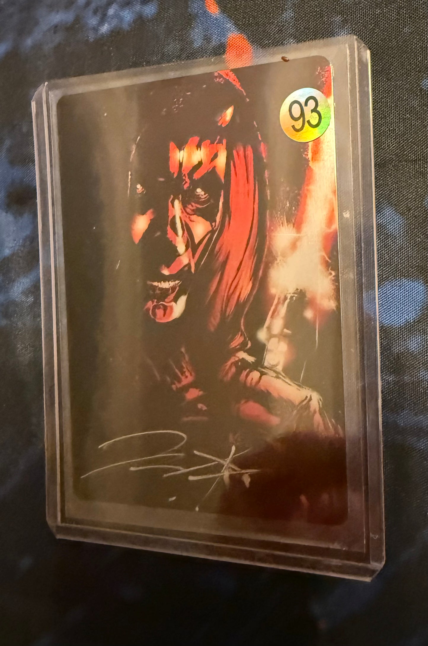 James St. Art signed metal card with COA - Darth Maul! collectible