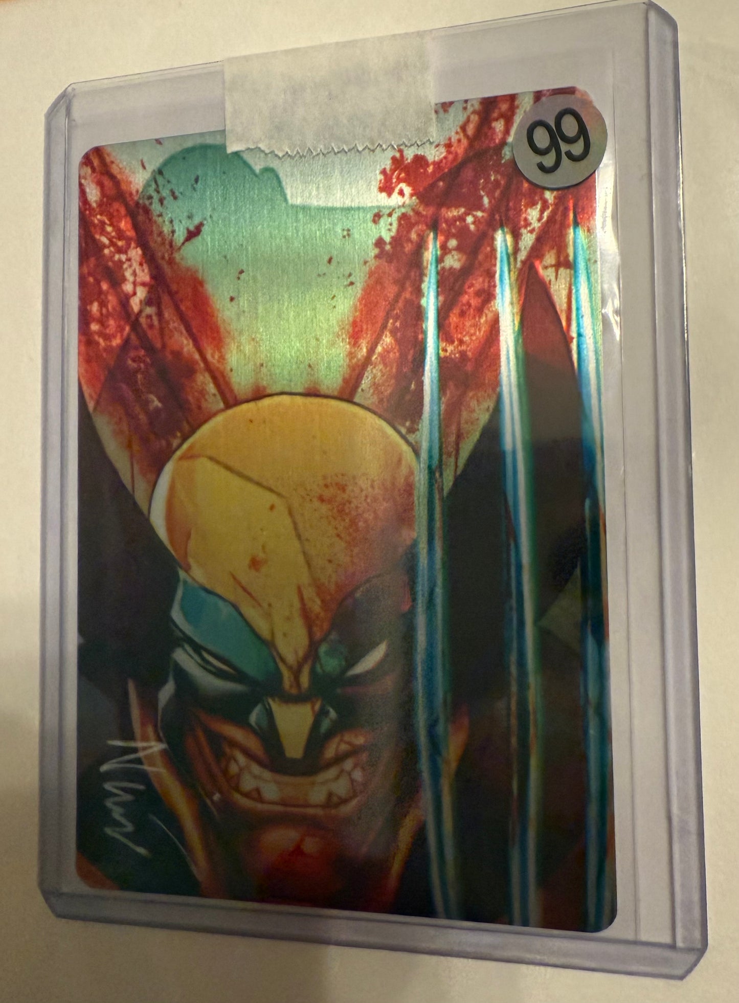 Eddie Nunez signed metal card - Wolverine - COA collectible