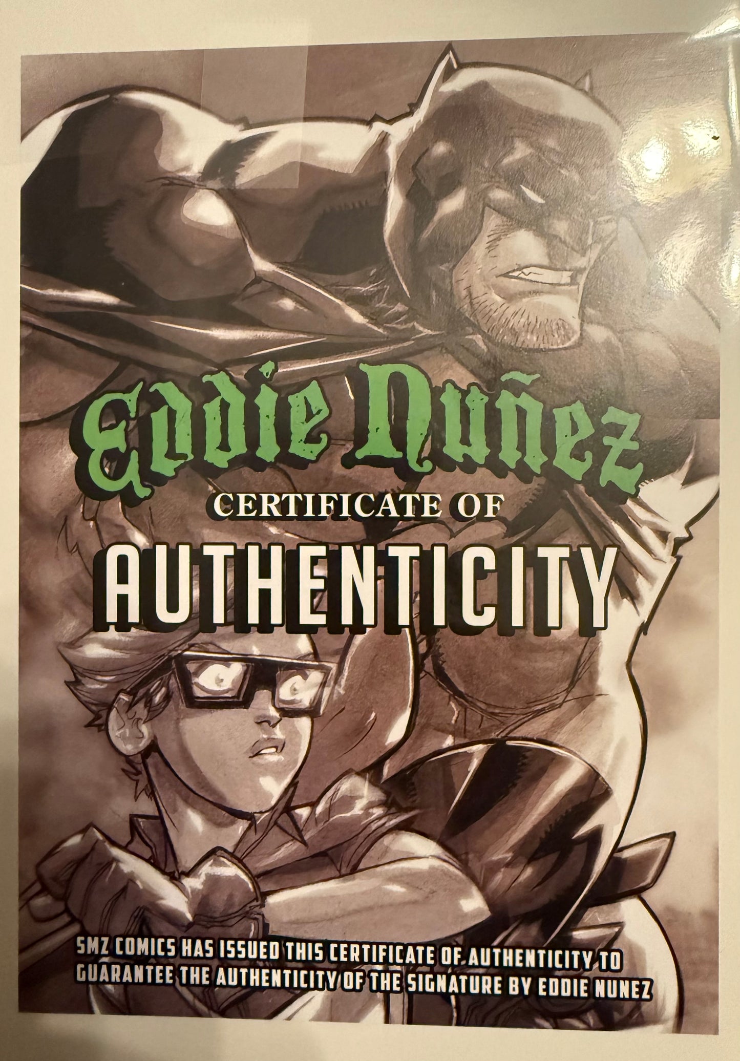 Eddie Nunez signed metal card - Wolverine - COA collectible