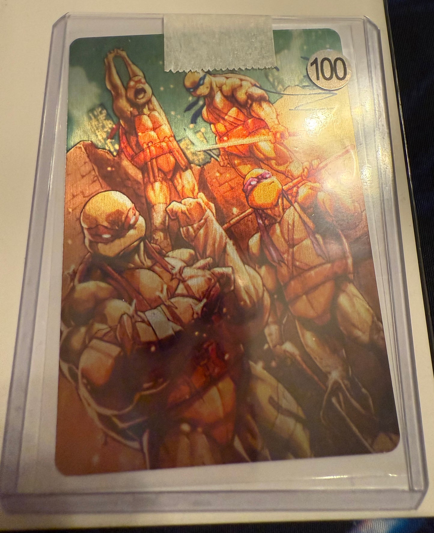 Eddie Nunez signed metal Teenage Mutant Ninja Turtles signed card with COA collectible