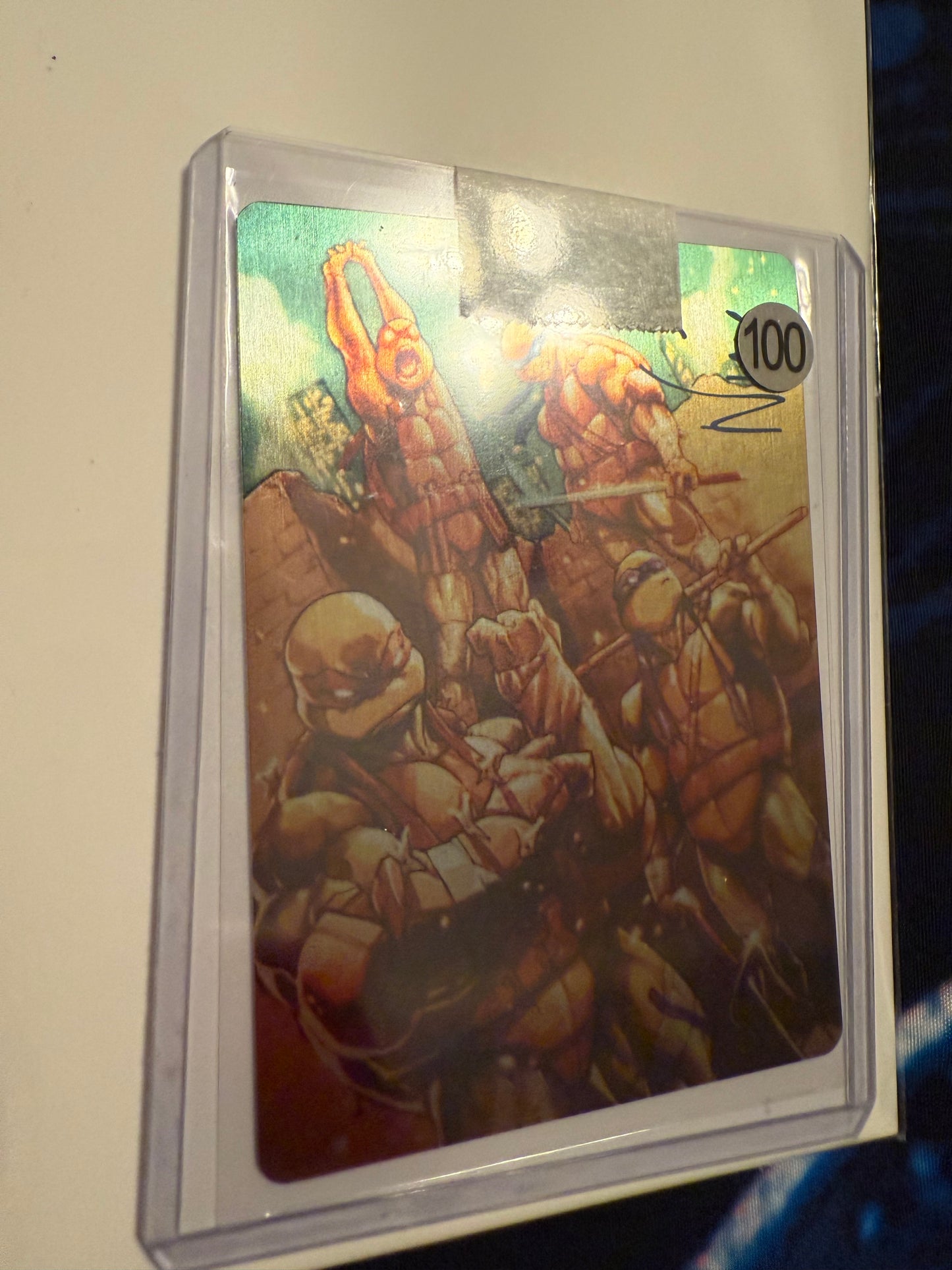 Eddie Nunez signed metal Teenage Mutant Ninja Turtles signed card with COA collectible