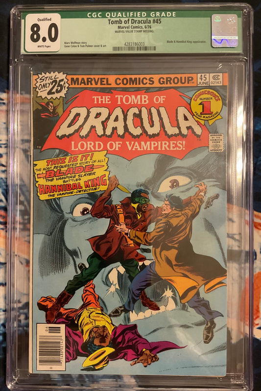 Marvel Comics Tomb of Dracula, vol.1, #45 CGC Graded 8.0