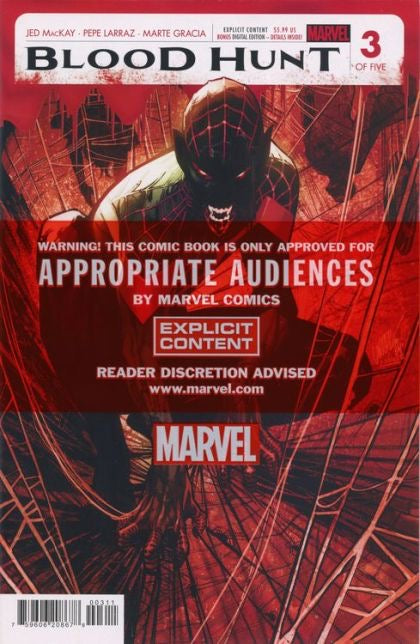 Marvel Comics Blood Hunt - Red Band #3A - Pepe Larraz polybagged
