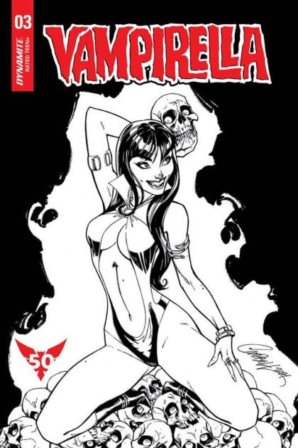 Dynamite Entertainment Vampirella, Vol. 6 #3J - 50 Copy J. Scott Campbell B&W Incentive cover ***