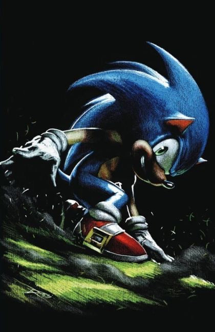 IDW Publishing Sonic the Hedgehog, Vol. 3, #76D - Gabriele Dell'Otto MegaCon exclusive Black Foil Variant (limited to 500) ***