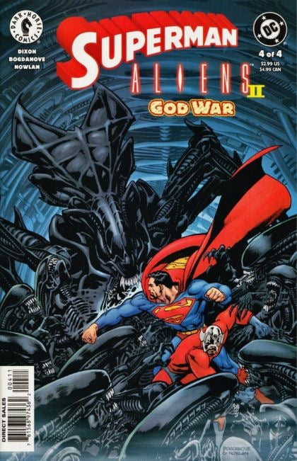 DC Comics and Dark Horse Comics Superman / Aliens II : God War set (issues 1-4)