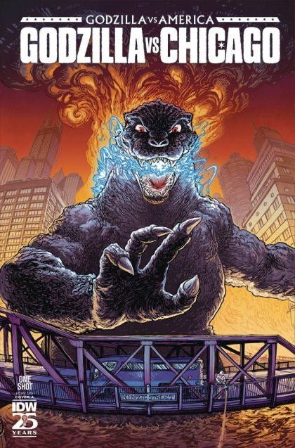 IDW Publishing Godzilla vs America : Chicago #1A - Ryan Browne cover