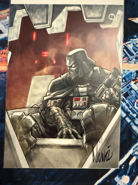 Eddie Nunez signed comic sized print with COA - Darth Vader, Star Wars collectible