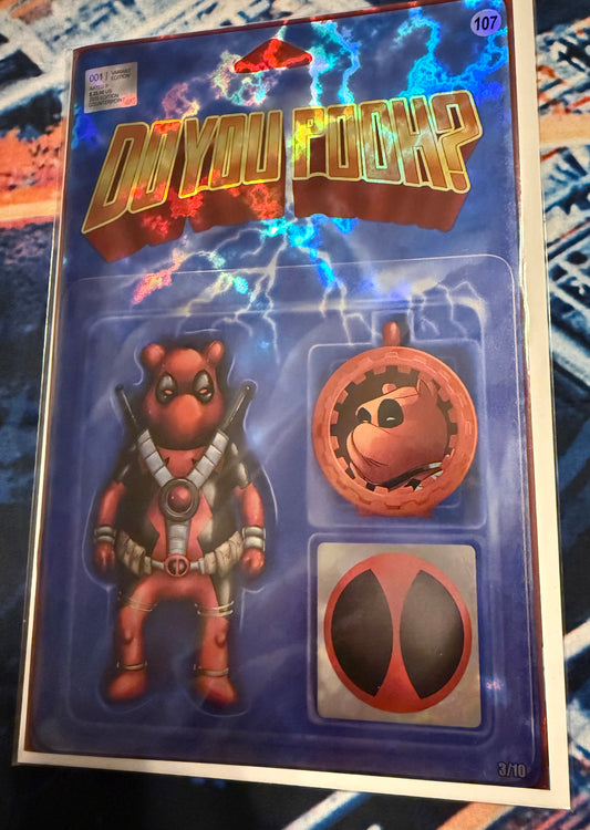 Counterpoint Comics Do you Pooh? Deadpooh Action Figure cover - SMZ foil variant  #3 of 10***